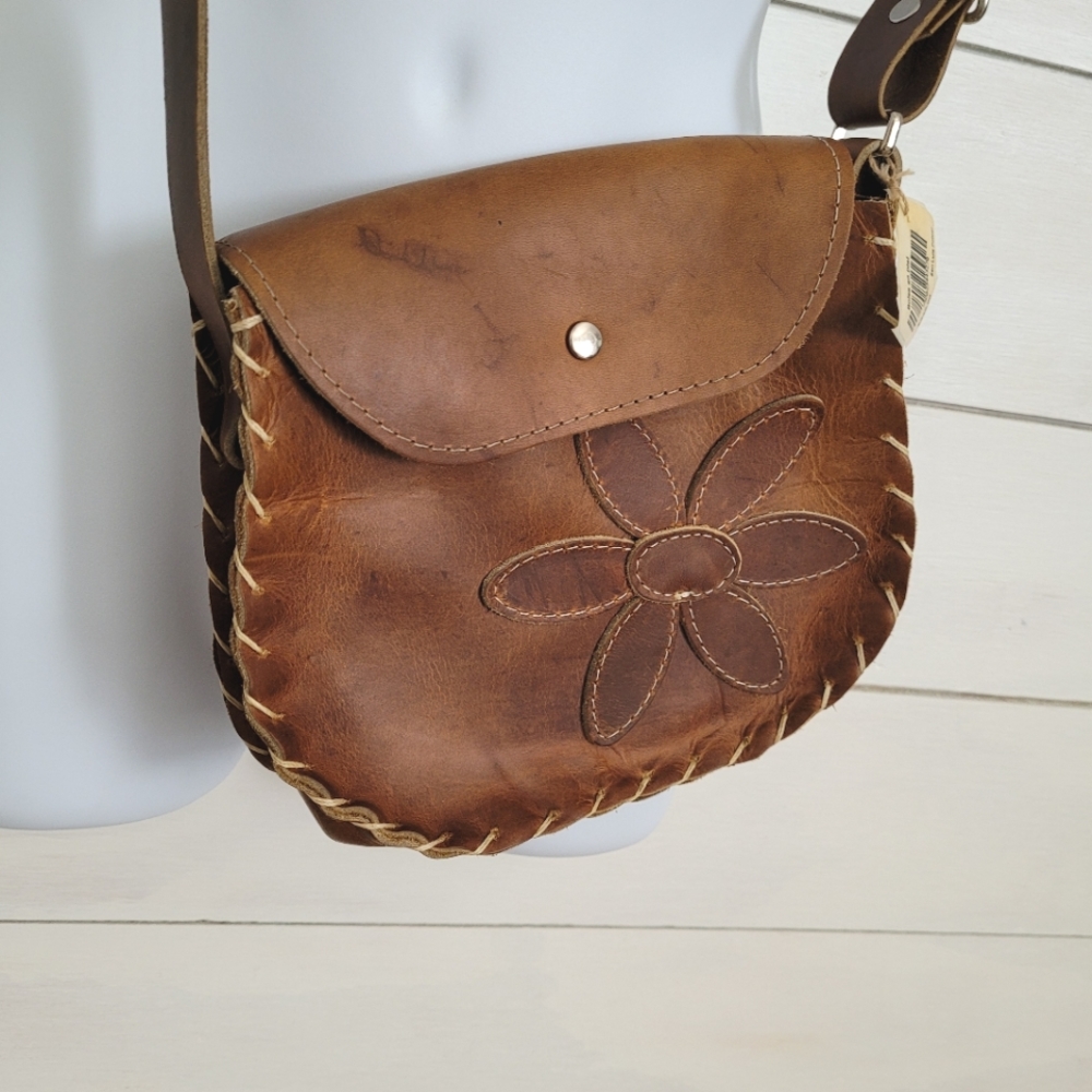 Authentic handcrafted Mexican leather hand bag